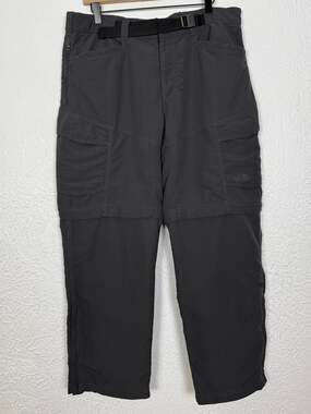 The North Face Men's Convertible Cargo Hiking Pants Charcoal Gray Size Large